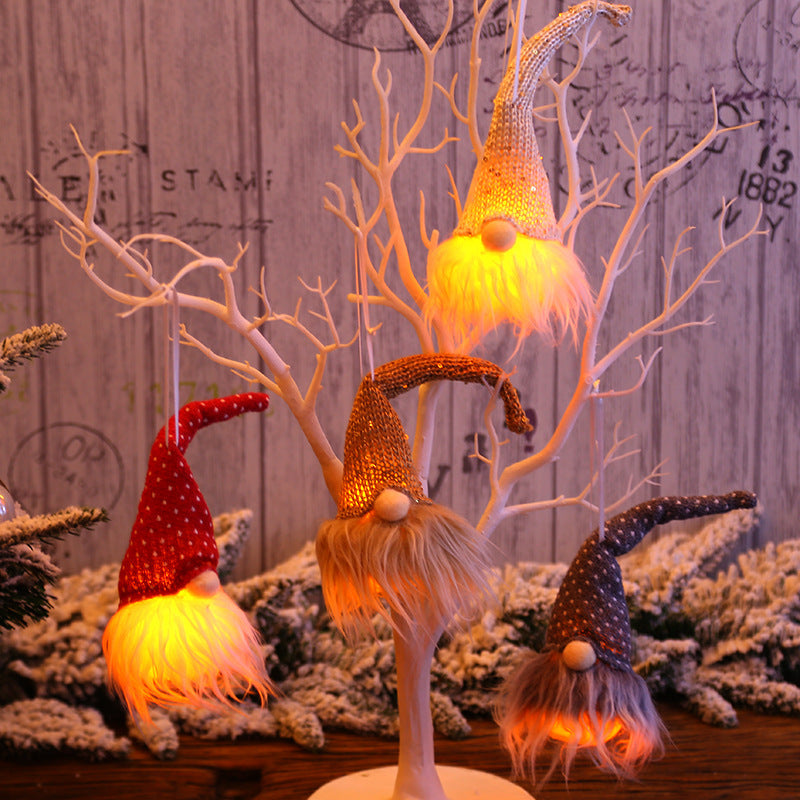 Julskogstomte LED-docka
