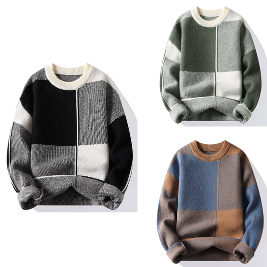 Tjock rundhalsad herrtröja